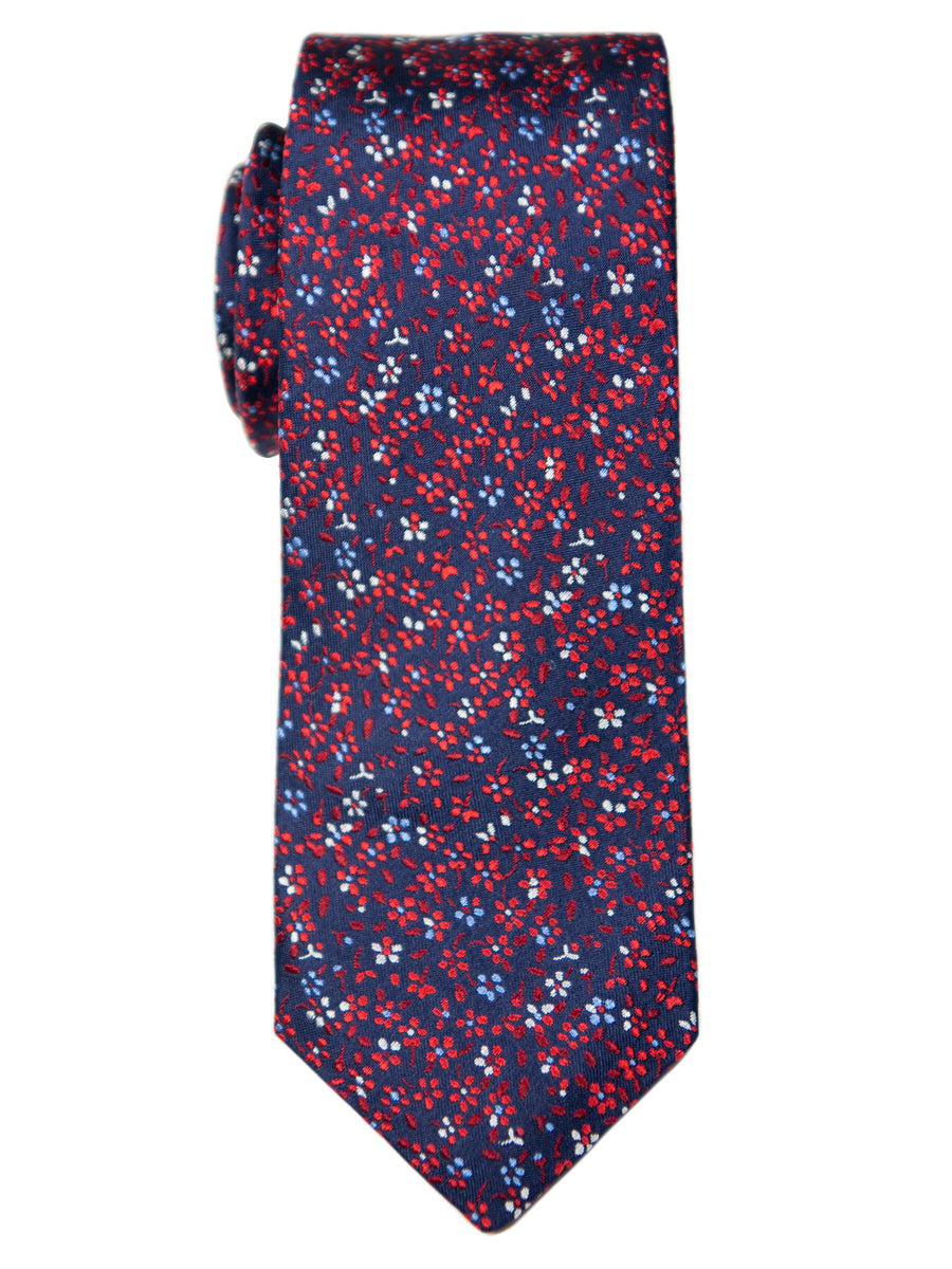 Heritage House 31550 Boy's Tie- Floral - Navy/Red