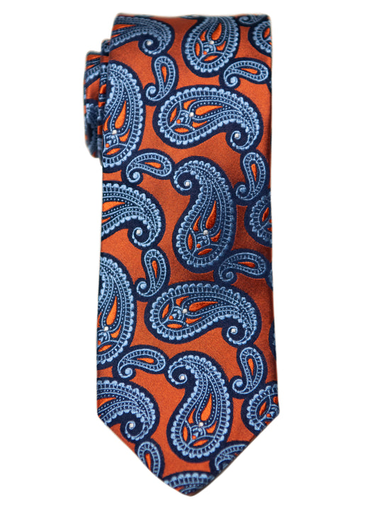 Heritage House 31564 Boy's Tie- Paisley - Orange/Blue