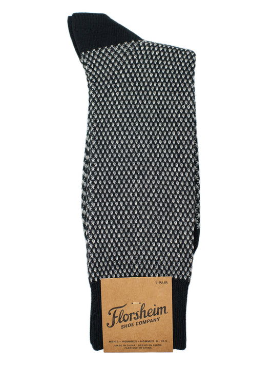Florsheim 31715 Mens' Socks- Birdseye - Black