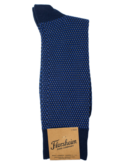 Florsheim 31716 Mens' Socks- Birdseye - Navy