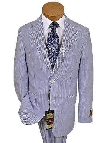 Image of Europa 3191 2B 100% Cotton Boy's Suit Separates Jacket - Seersucker - Navy