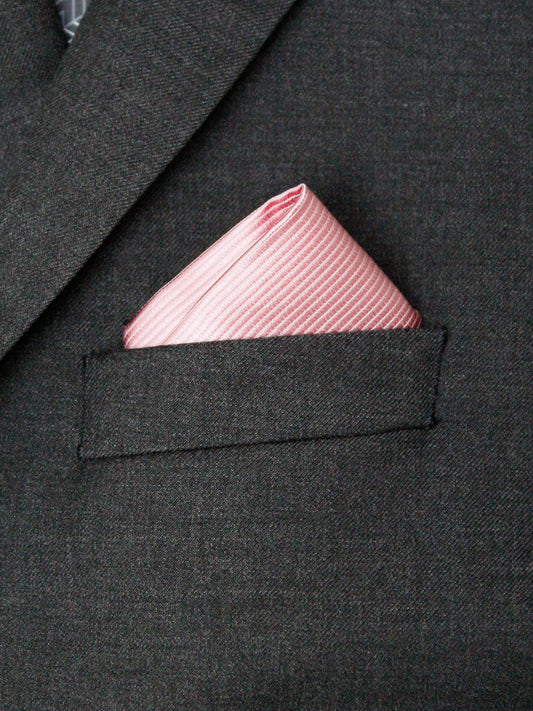 Heritage House 32707 Pocket Square - Tonal Stripe - Pink