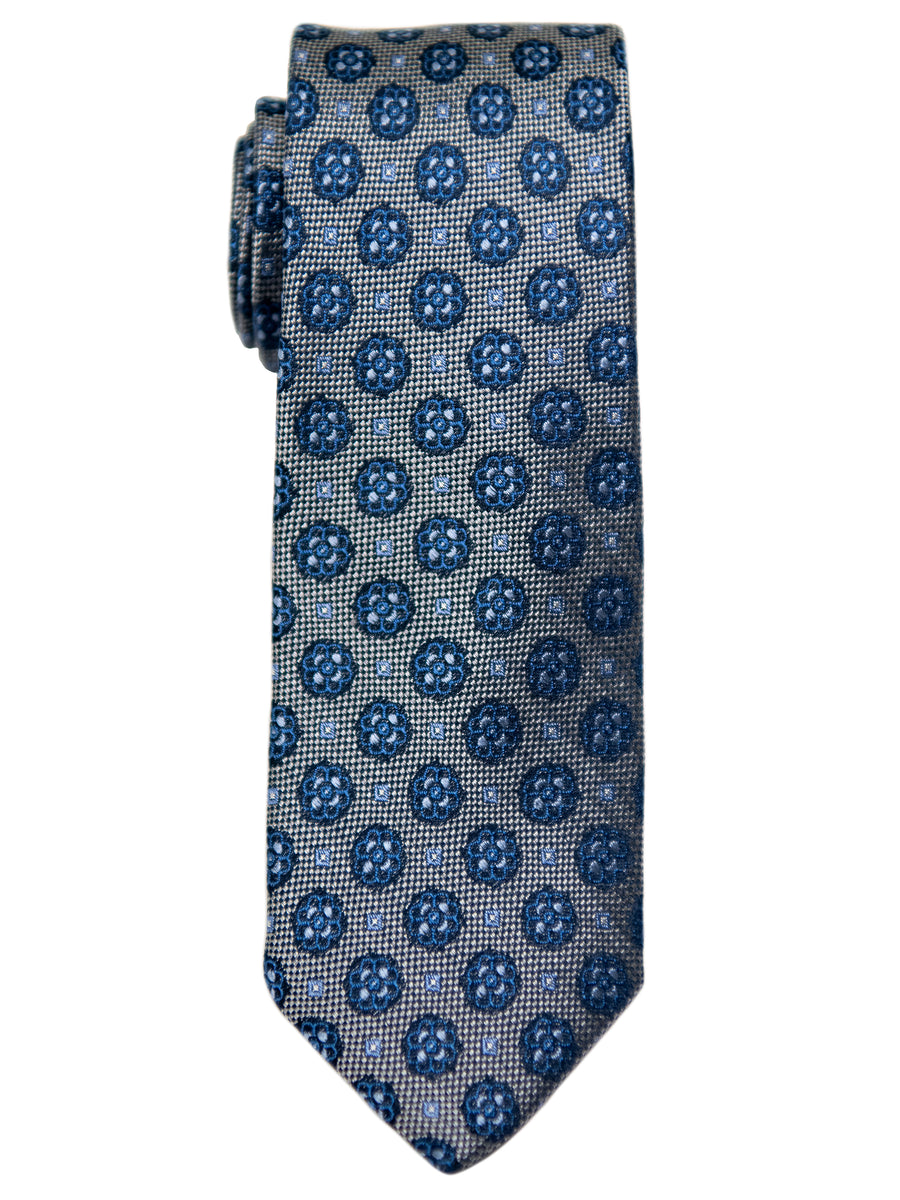 Heritage House 32086 Boy's Tie - Neat- Grey/Blue