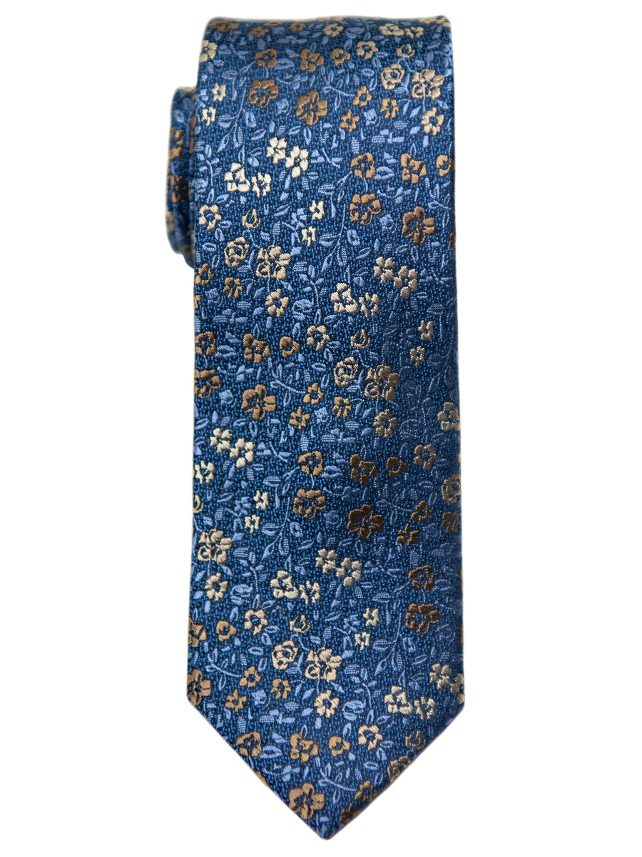 Heritage House 32097 Boy's Tie - Floral- Blue/Beige