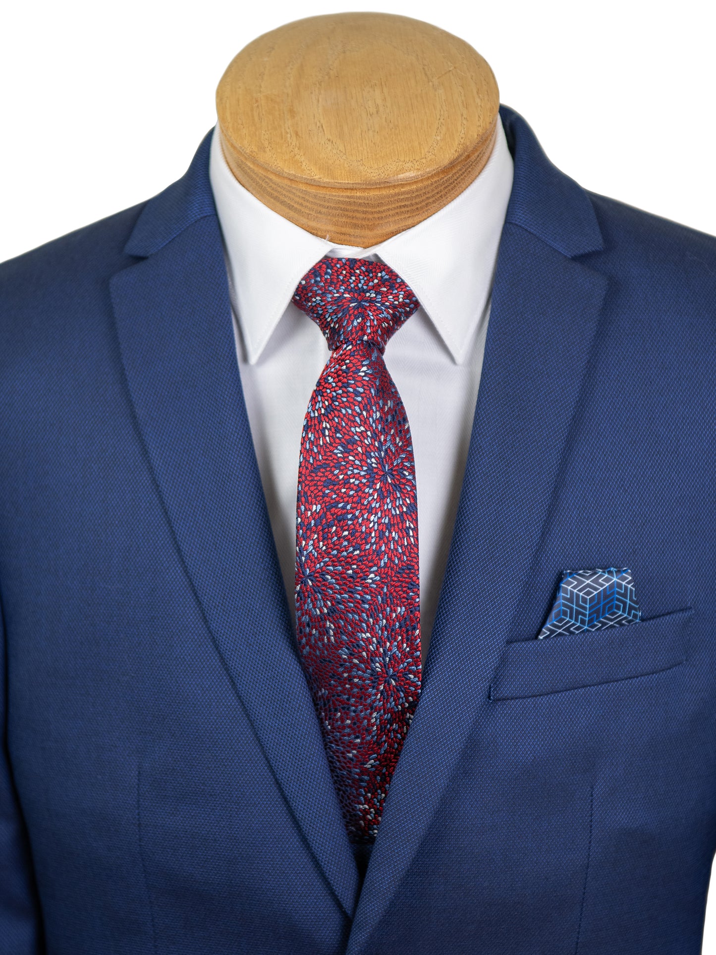 Tallia 32138  Boy's Suit - Skinny Fit - Weave - Blue