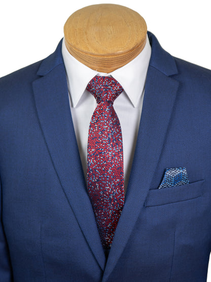 Tallia 32138  Boy's Suit - Skinny Fit - Weave - Blue