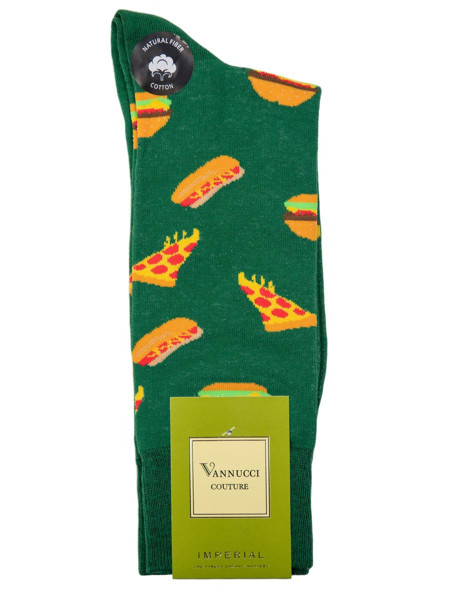Vannucci Men's Socks 32145- Novelty - Hunter Green