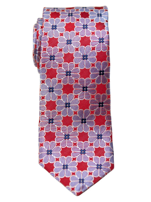 Dion  Boy's Tie - 32507 - Neat - Red/Sky