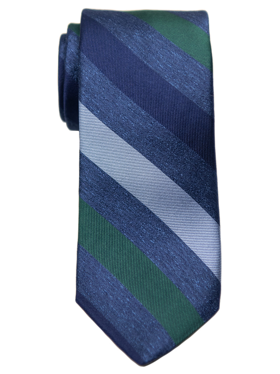 Dion  Boy's Tie 32654 - Stripe - Navy/Green