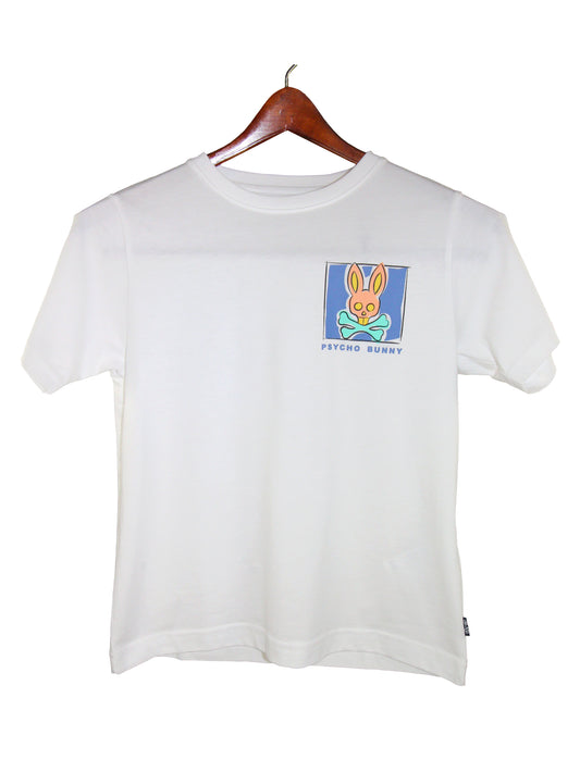 Psycho Bunny 33009 Boy's Short Sleeve - Tee - White