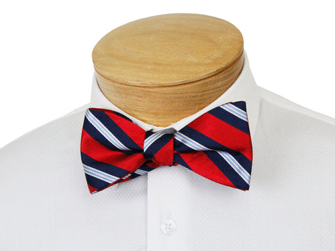 ScottyZ 33016 Boy's Bow Tie - Stripe - Red Navy