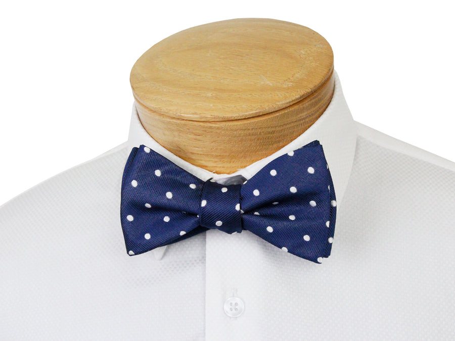 ScottyZ 33024 Young Men's Bow Tie - Polka Dot - Navy/White