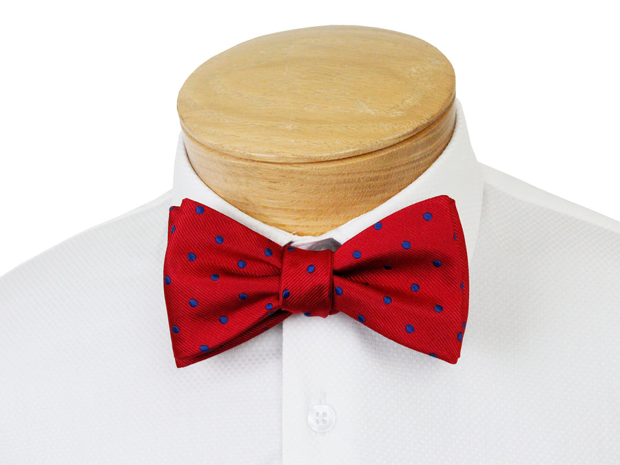 ScottyZ 33025 Young Men's Bow Tie - Polka Dot - Red/Navy