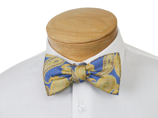 ScottyZ 33033 Young Men's Bow Tie - Paisley - Blue/Yellow