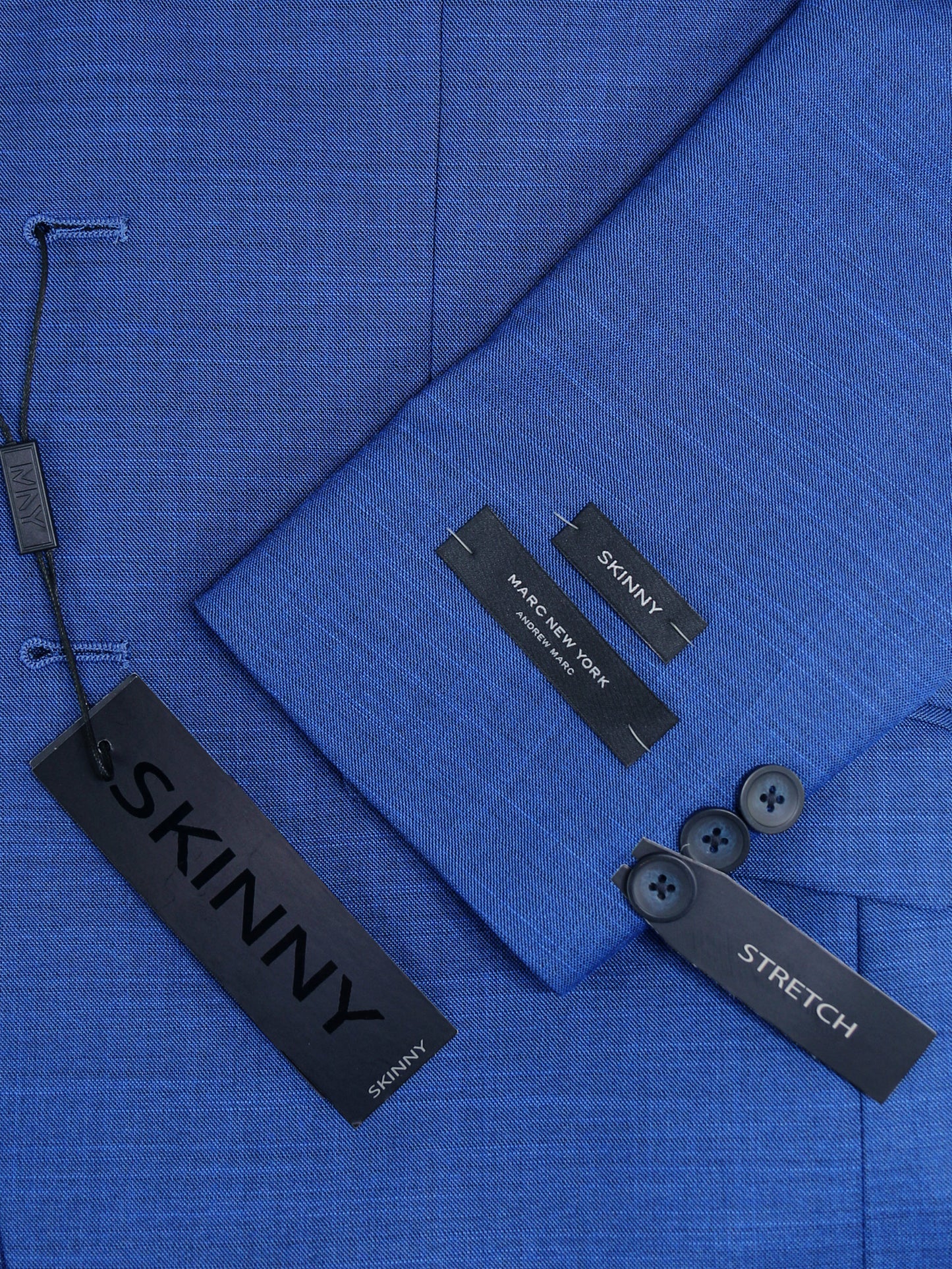 Andrew Marc 33041 Boy's Suit - Skinny Fit- Bright Blue - Heather