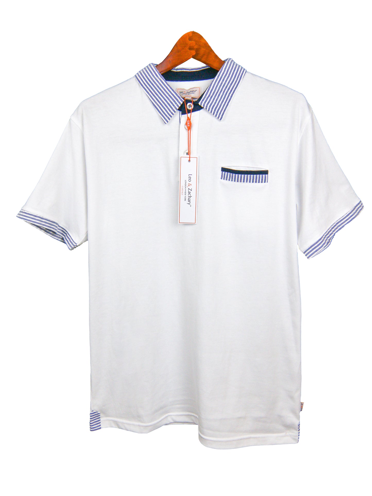 Leo & Zachary 33188 Boy's Short Sleeve Polo - White