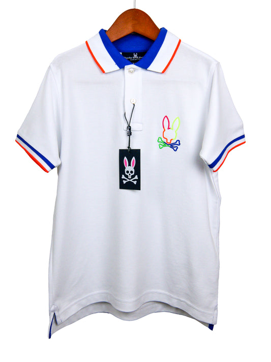 Psycho Bunny 33209 Boy's Short Sleeve - Polo - White