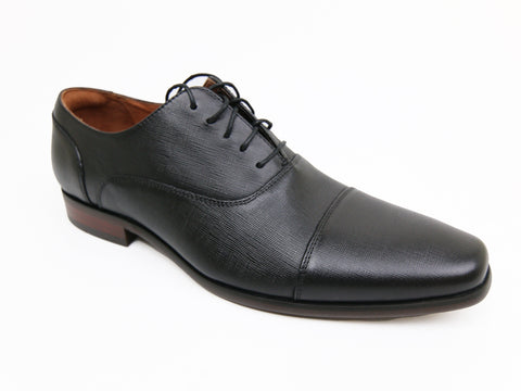 Florsheim 33257 Leather Boy's Shoe - Cap Toe - Black