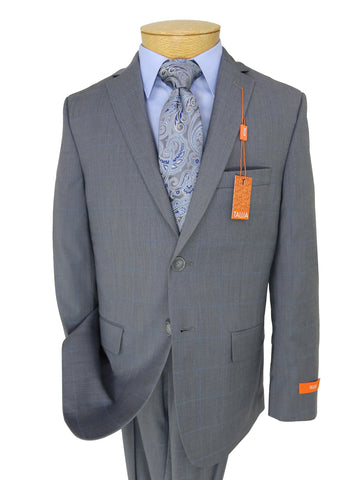 Image of Tallia 33297  Boy's Suit - Skinny Fit - Plaid - Grey