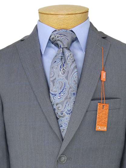 Tallia 33297  Boy's Suit - Skinny Fit - Plaid - Grey