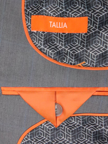 Tallia 33297  Boy's Suit - Skinny Fit - Plaid - Grey