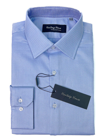 Heritage House 33428 Boy's Dress Shirt - Tonal Weave - Sky Blue