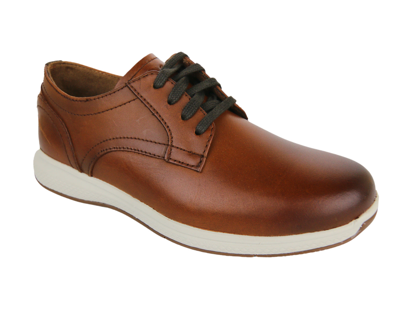 Florsheim 33536 Leather Boy's Shoe - Oxford - Cognac