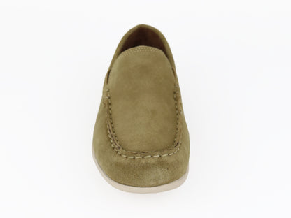 Florsheim 33660 Boys' Venetian Loafers - Jasper Jr. - Suede - Khaki