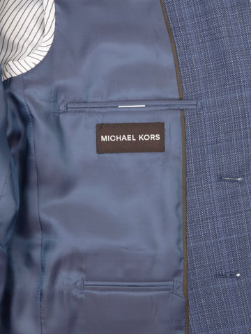 Image of Michael Kors 33834 Boy's Sport Coat - Plaid - Blue