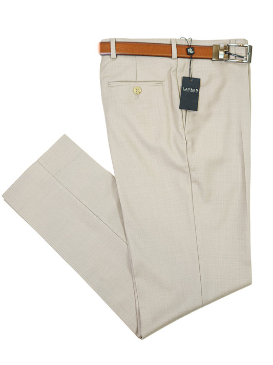 Lauren Ralph Lauren 33963P Boy's Suit Separate Pant - Solid Gab - Tan