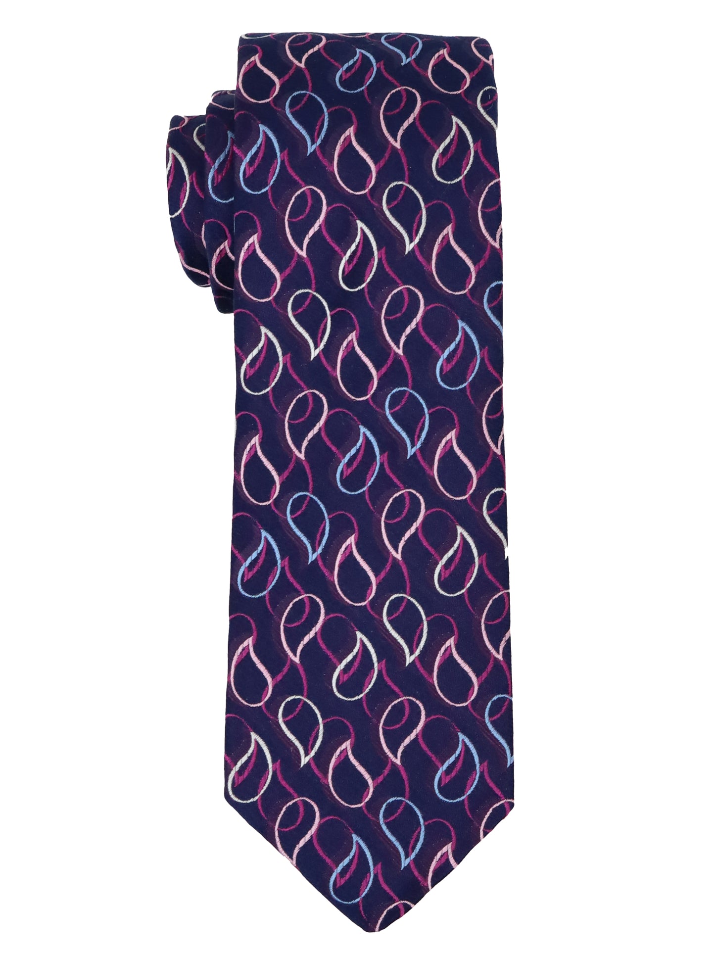 Dion  Boy's Tie 34005 - Tear Drop - Purple/Pink