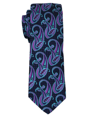 Dion  Boy's Tie 34027 - Paisley - Purple/Violet