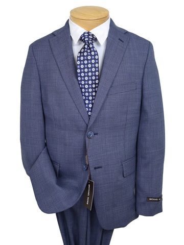 Image of Michael Kors 34117 Boy's Suit - Mini Check - Medium Blue