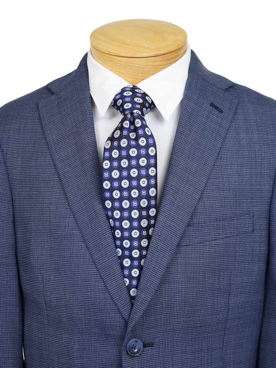 Michael Kors 34117 Boy's Suit - Mini Check - Medium Blue