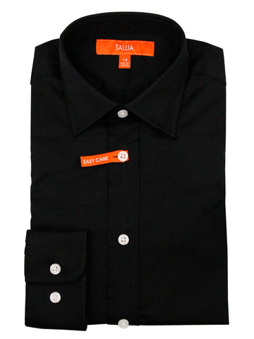 Tallia 34162 Boy's Dress Shirt - Solid Broadcloth - Black