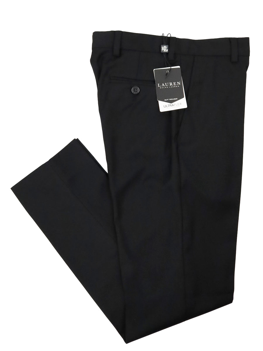 Lauren Ralph Lauren 34223P Boy's Suit Separate Pant - Solid Gab - Black