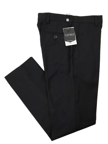 Image of Lauren Ralph Lauren 34223P Boy's Suit Separate Pant - Solid Gab - Black