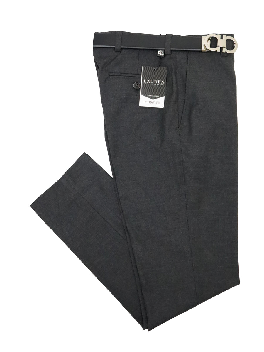 Lauren Ralph Lauren 34249P Boy's Suit Separate Pant - Solid Gab - Grey