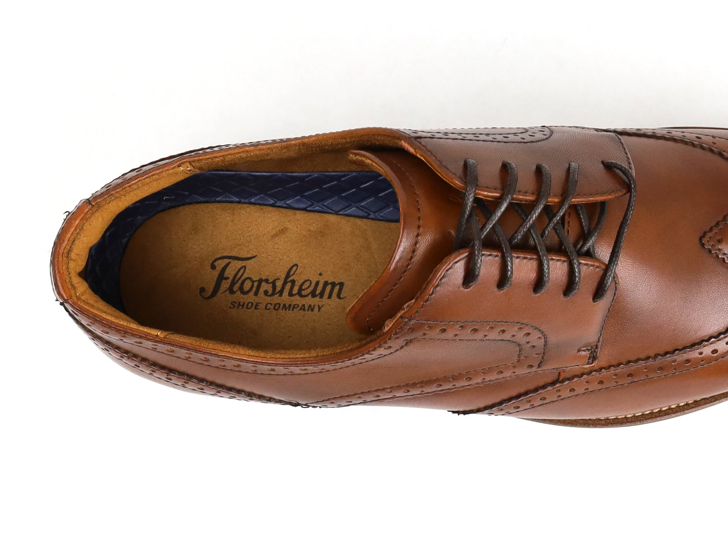 Florsheim 34329 Young Men's Wingtip Oxfords - Rucci - Cognac