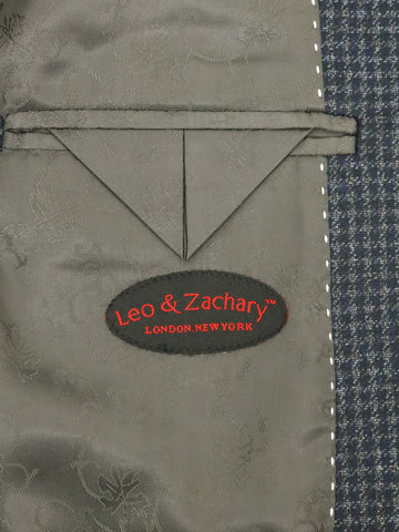 Leo & Zachary 34408 Boy's Skinny Fit Suit Separate Jacket - Houndstooth - Black/Grey