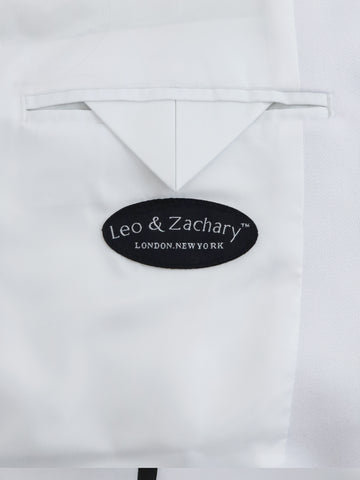 Image of Leo & Zachary 34448 Boy's Skinny Fit Tuxedo - White Jacket with Black Pant