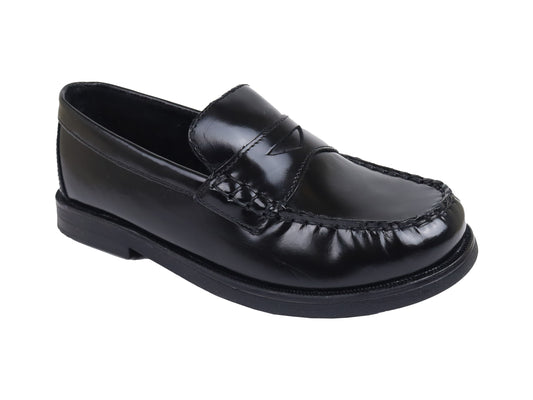 Florsheim 34585 Boys' Penny Loafers - Croquet Jr. - Black