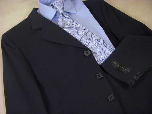 Perry Ellis 339 Boy's Suit- Navy-Solid