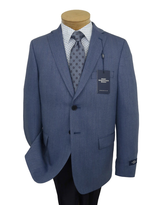 HSM 34725 Boy's Sport Coat - Herringbone - Blue