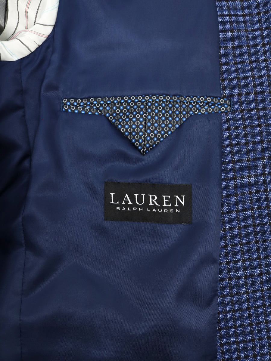 Lauren Ralph Lauren Boy's Sport Coat 34732 Blue/Black Plaid