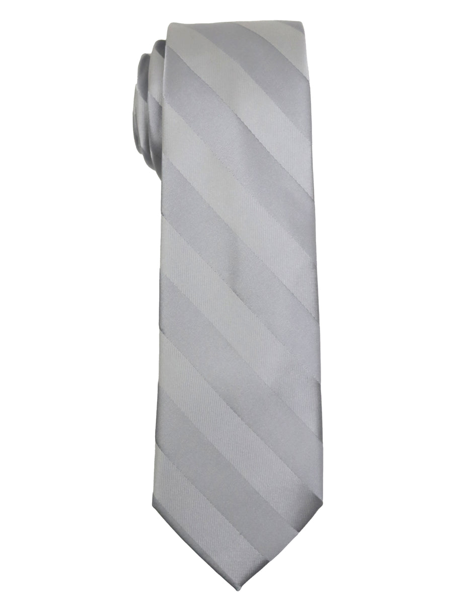 Heritage House 34787 - Boy's Tie - Tonal Satin Stripe - Silver