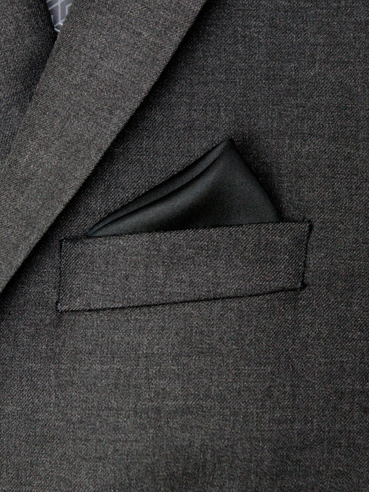 Heritage House 34808 Pocket Square - Solid - Black