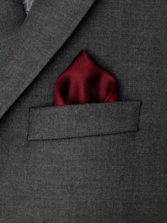 Heritage House 34809 Pocket Square - Solid - Burgundy