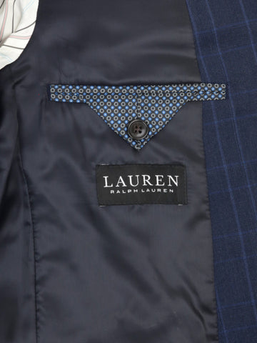 Image of Lauren Ralph Lauren 35060 Boy's Suit - Plaid - Navy Blue