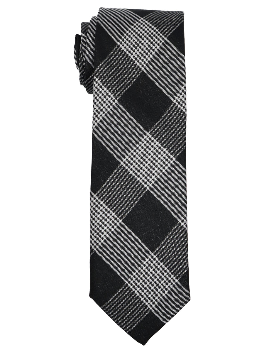 Enrico Sarchi 35116 - Boy's Tie - Plaid - Black/White